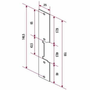 CV-14 lock release - dimensions