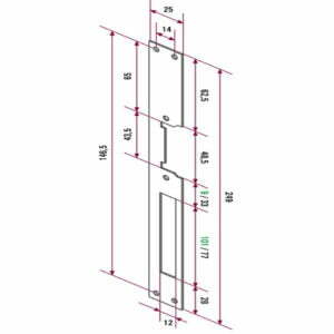 CV-14EL lock release - dimesions