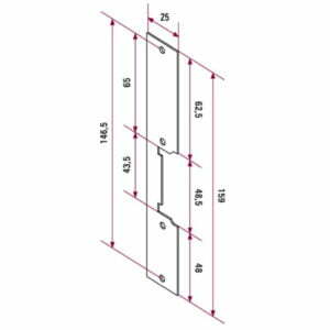 CV-14EP lock release - dimensions