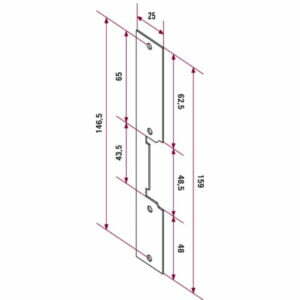 CV-14P lock release - dimensions