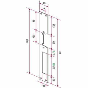 CV-24EL lock release - dimensions