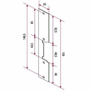 CV-24EP lock release - dimensions