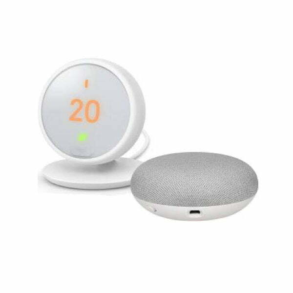 Google Nest Thermostat E and Home Mini