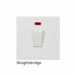 45A 1G DP Switch with Neon (White Rocker)