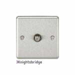 Sat TV Outlet - Rounded Edge Brushed Chrome