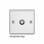 SAT TV Outlet - Rounded Edge Polished Chrome