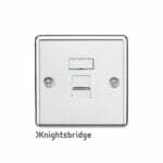 RJ45 Network Outlet - Rounded Edge Polished Chrome