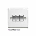 10AX 3G 2 Way Plate Switch - Rounded Edge Polished Chrome