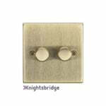 2G 2-way 10-200W (5-150W LED) trailing edge dimmer - Square Edge Antique Brass