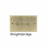 10AX 3G 2 Way Toggle Switch - Square Edge Antique Brass
