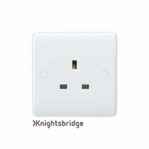 Curved Edge 13A 1G Unswitched Socket