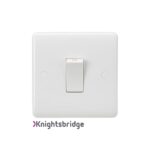 Curved Edge 45A 1G DP Switch (White Rocker)