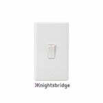 Curved Edge 45A 2G DP Switch (White Rocker)