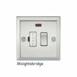 13A Switched Fused Spur Unit with Neon - Bevelled Edge Polished Chrome