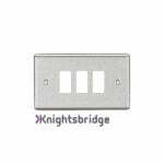 3G Grid Faceplate - Rounded Edge Brushed Chrome