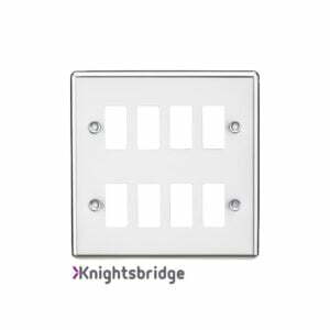 GDCL8BC 8G Grid Faceplate - Rounded Edge Brushed Chrome