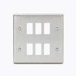 6G Grid Faceplate - Rounded Edge Brushed Chrome