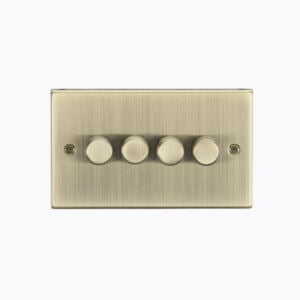 4G 2-way 10-200W (5-150W LED) trailing edge dimmer - Square Edge Antique Brass