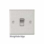 10AX 1G 2-Way Plate Switch - Square Edge Brushed Chrome