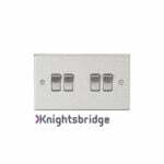 10AX 4G 2-Way Plate Switch - Square Edge Brushed Chrome