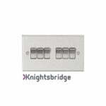 10AX 6G 2-Way Plate Switch - Square Edge Brushed Chrome