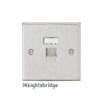 RJ45 Network Outlet - Square Edge Brushed Chrome