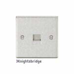 Telephone Extension Outlet - Square Edge Brushed Chrome