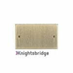 2G Blanking Plate - Square Edge Antique Brass