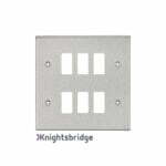 6G Grid Faceplate - Square Edge Brushed Chrome