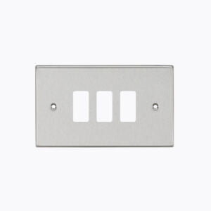 3G Grid Faceplate - Square Edge Brushed Chrome