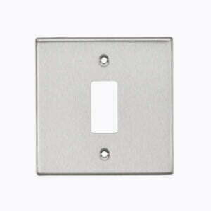 1G Grid Faceplate - Square Edge Brushed Chrome
