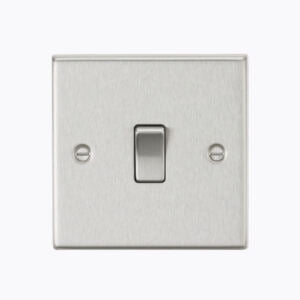 20A 1G DP Switch - Square Edge Brushed Chrome