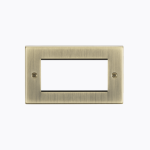 4G Modular Faceplate - Square Edge Antique Brass