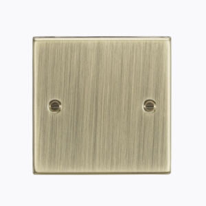 1G Blanking Plate - Square Edge Antique Brass