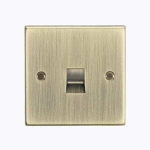 Telephone Master Outlet - Square Edge Antique Brass