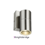 230V IP54 GU10 Fixed Single Wall Light with Photocell Sensor - Brushed Chrome