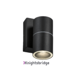 230V IP54 GU10 Fixed Single Wall Light with Photocell Sensor - Black