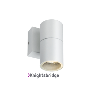230V IP54 GU10 Fixed Single Wall Light - White
