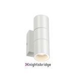230V IP54 GU10 Up and Down Wall Light with Photocell Sensor - White