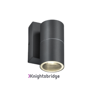 230V IP54 GU10 Fixed Single Wall Light with Photocell Sensor - Anthracite