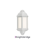 230V IP54 LED Half Wall Lantern - White