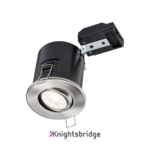230V IP20 Tilt GU10 Fire-Rated Downlight - Brushed Chrome