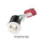 230V 50W Fixed GU10 IC Fire-Rated Downlight in Chrome