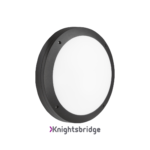 230V IP65 18W LED Round Bulkhead CCT with Microwave Sensor Black