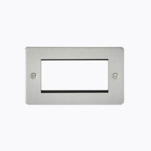 Flat Plate 4G modular faceplate - brushed chrome