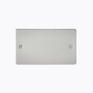 Flat Plate 2G blanking plate - brushed chrome