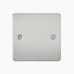 Flat Plate 1G blanking plate - brushed chrome