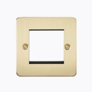 Flat Plate 2G modular faceplate - Brushed Brass