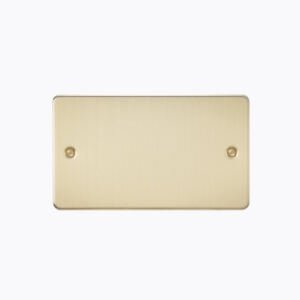 Flat Plate 2G blanking plate - brushed brass