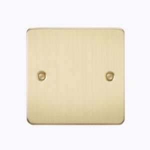 Flat Plate 1G blanking plate - brushed brass